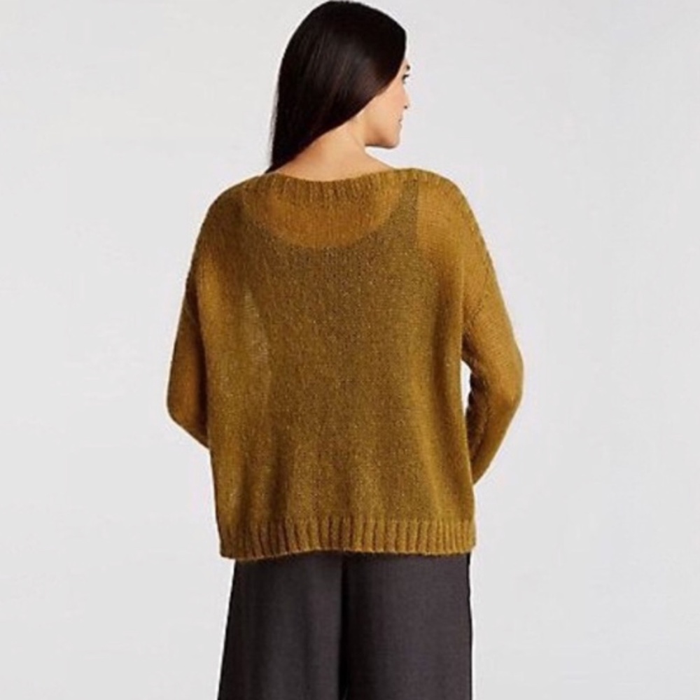 Eileen Fisher Boxy Mohair Blend Drop Shoulder Sweater Women's Size M - Picture 9 of 10